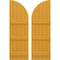 Ekena Millwork Americraft 5-Board (3 Batten) Wood Joined Board-n-Batten Shutters w/ Arch Top, ARW401BQ518X77TUH, PR ARW401BQ518X77TUH - alternate 1